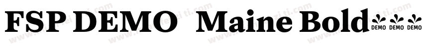 FSP DEMO   Maine Bold字体转换